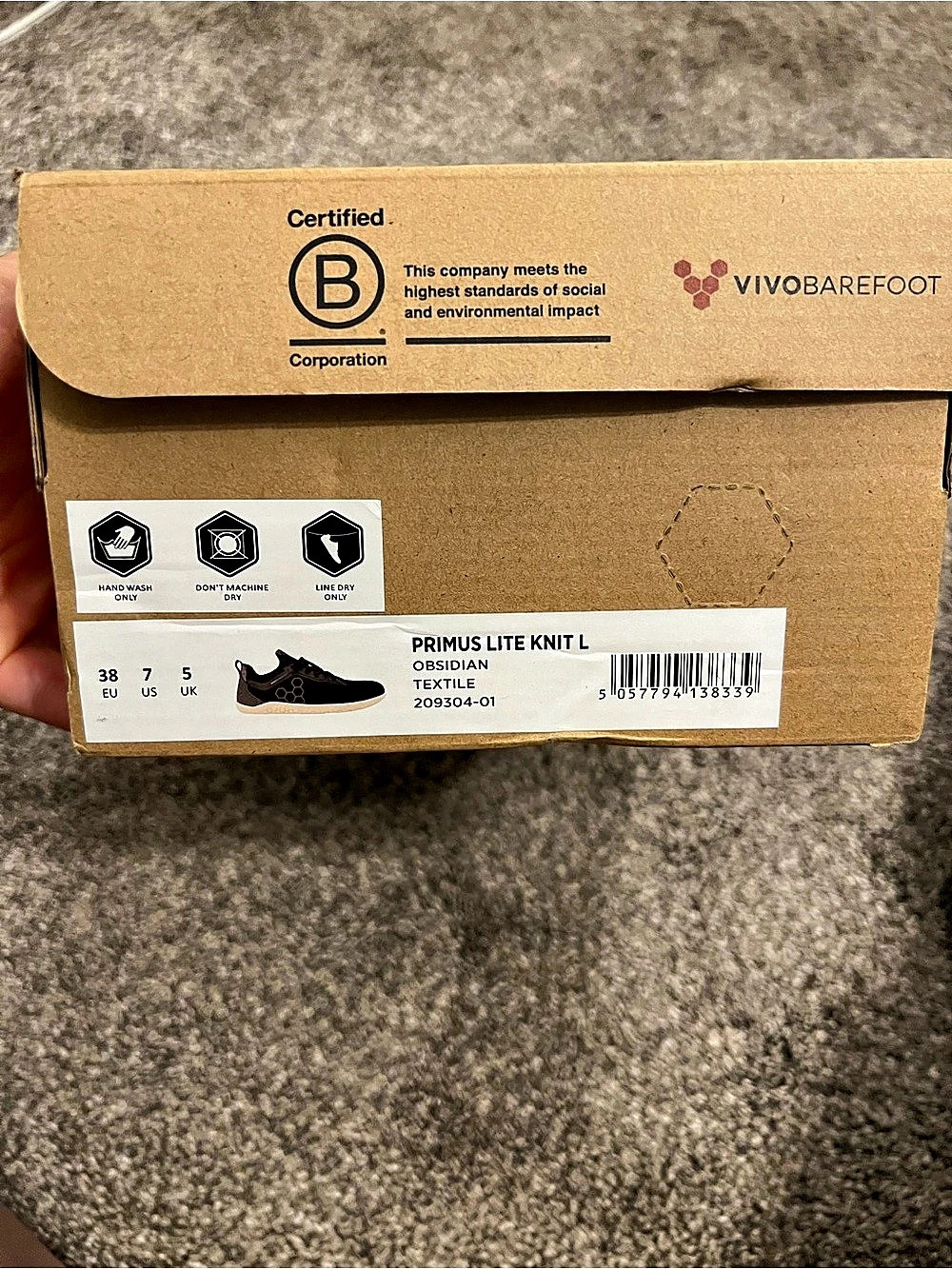 Vivobarefoot Primus Lite Knit II Women's Sneakers US 7 Black & White